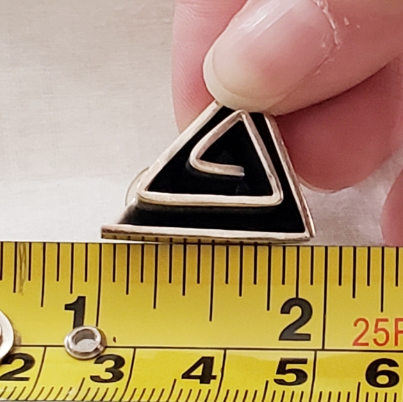 Sterling Silver Earrings 925 1" - Picture 8 of 8